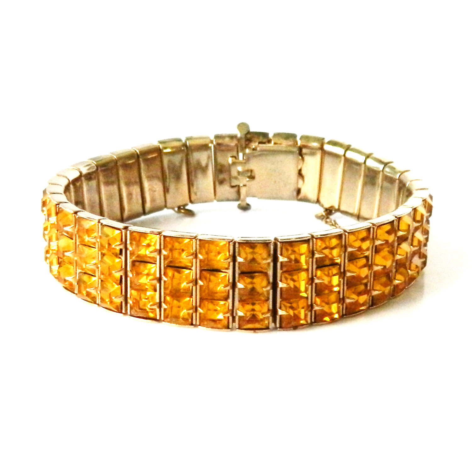 amber rhinestone bracelet