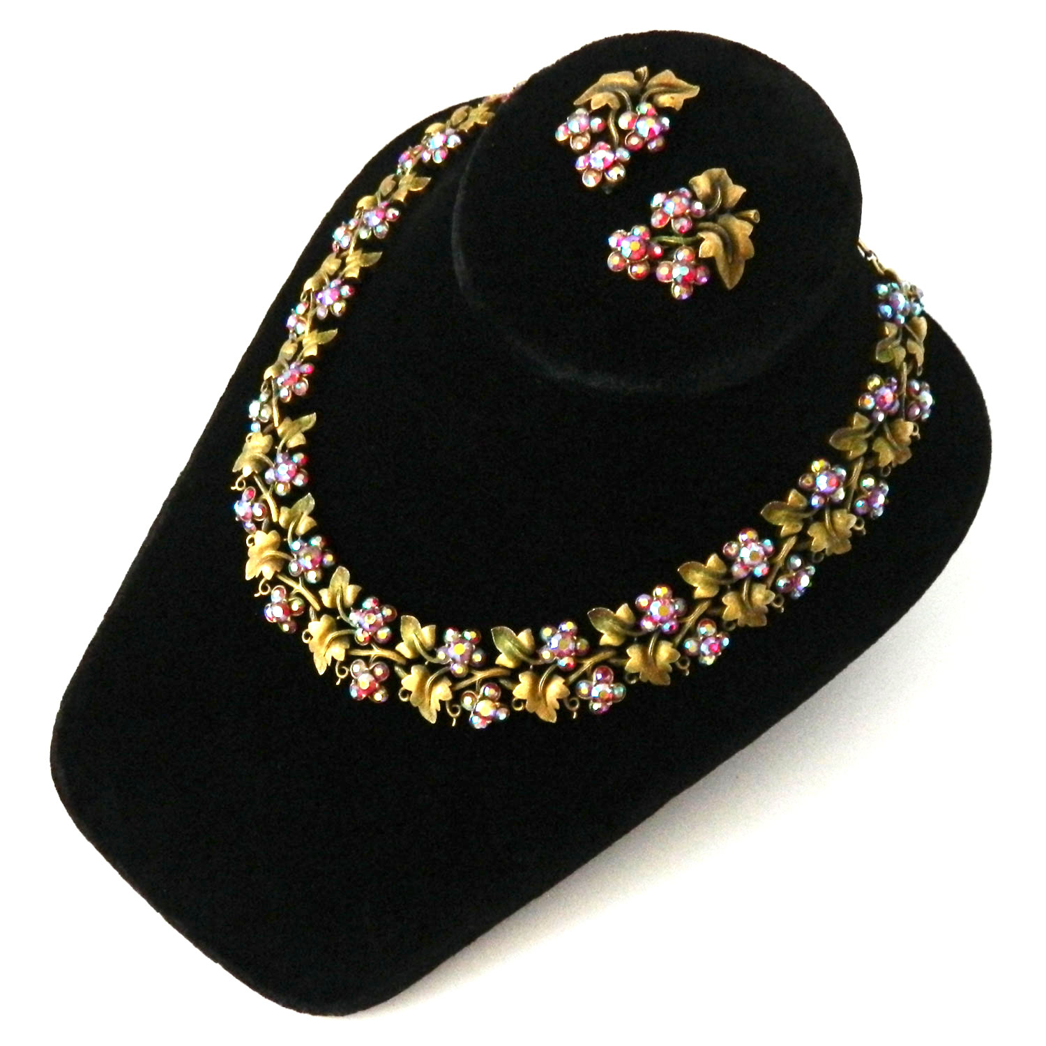Trifari rhinestone necklace set