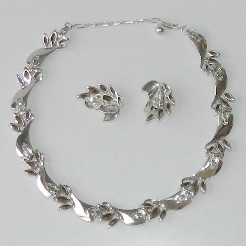Trifari necklace and earrings set