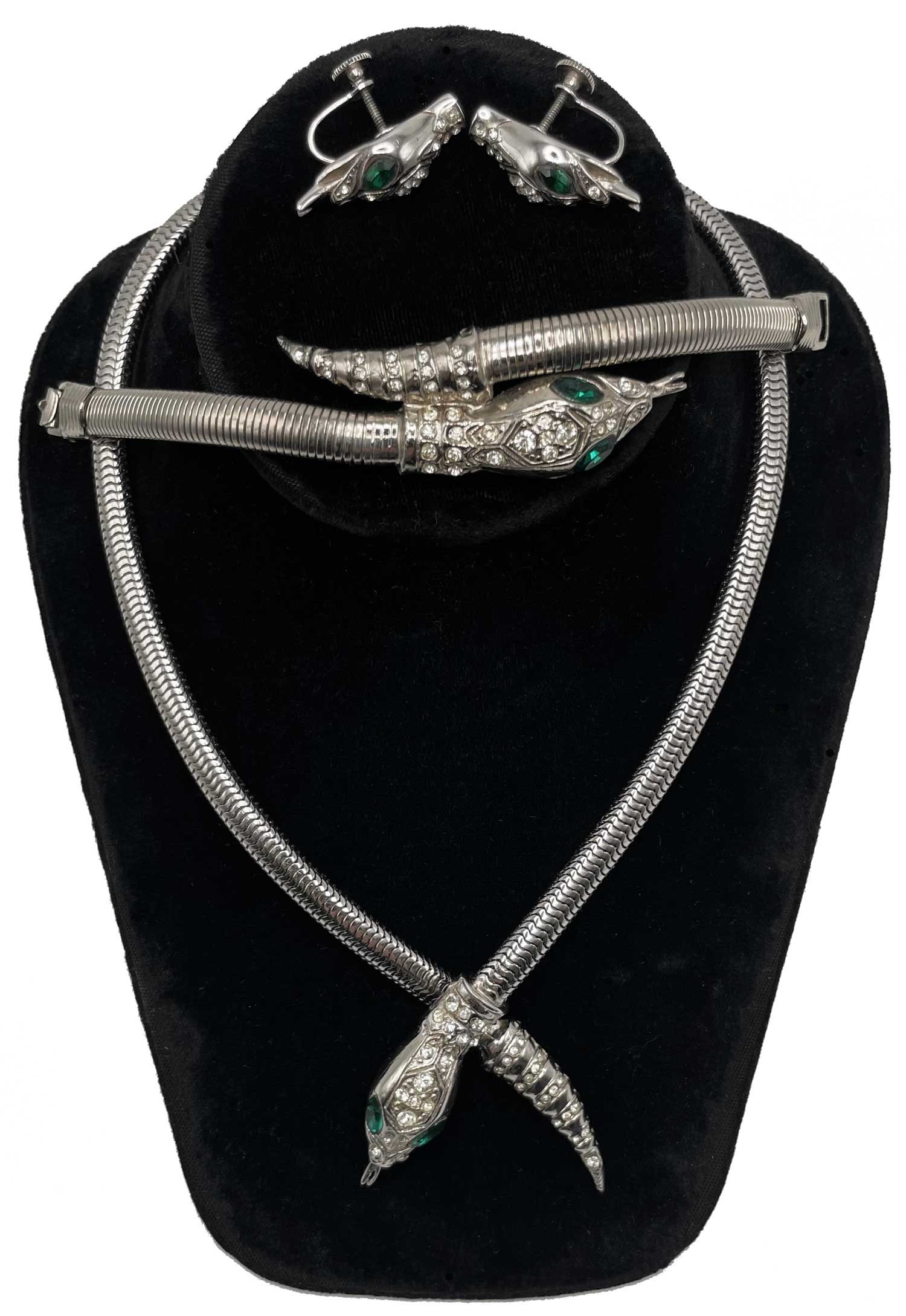 1940s Coro snake necklace set