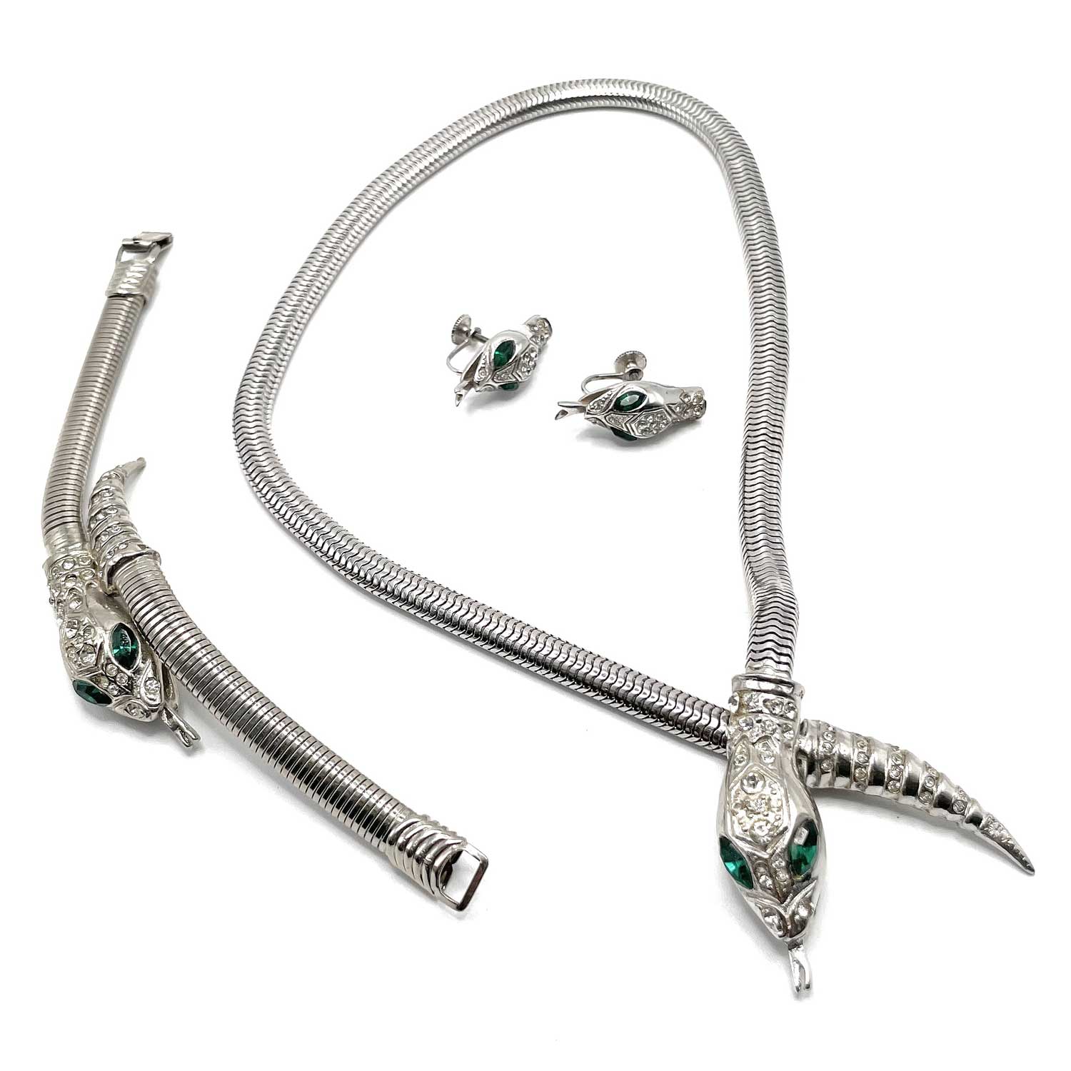 1940s Coro snake necklace set