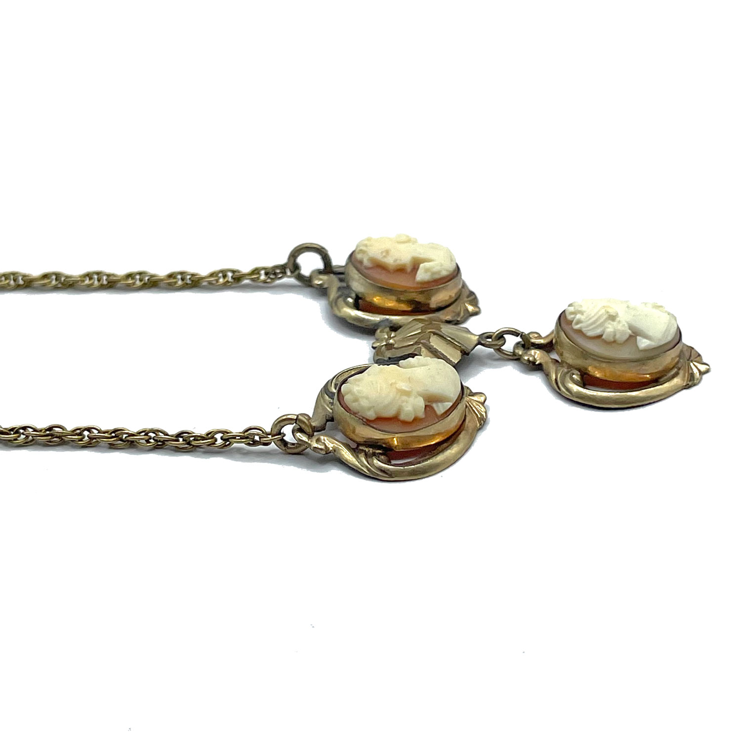 Cameo necklace and earring set