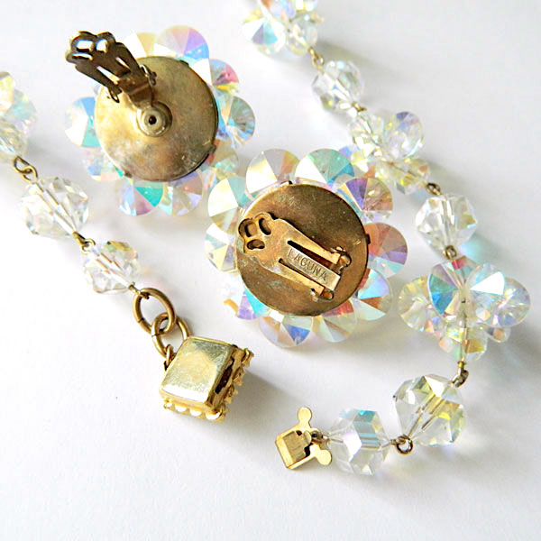 Aurora borealis crystal necklace