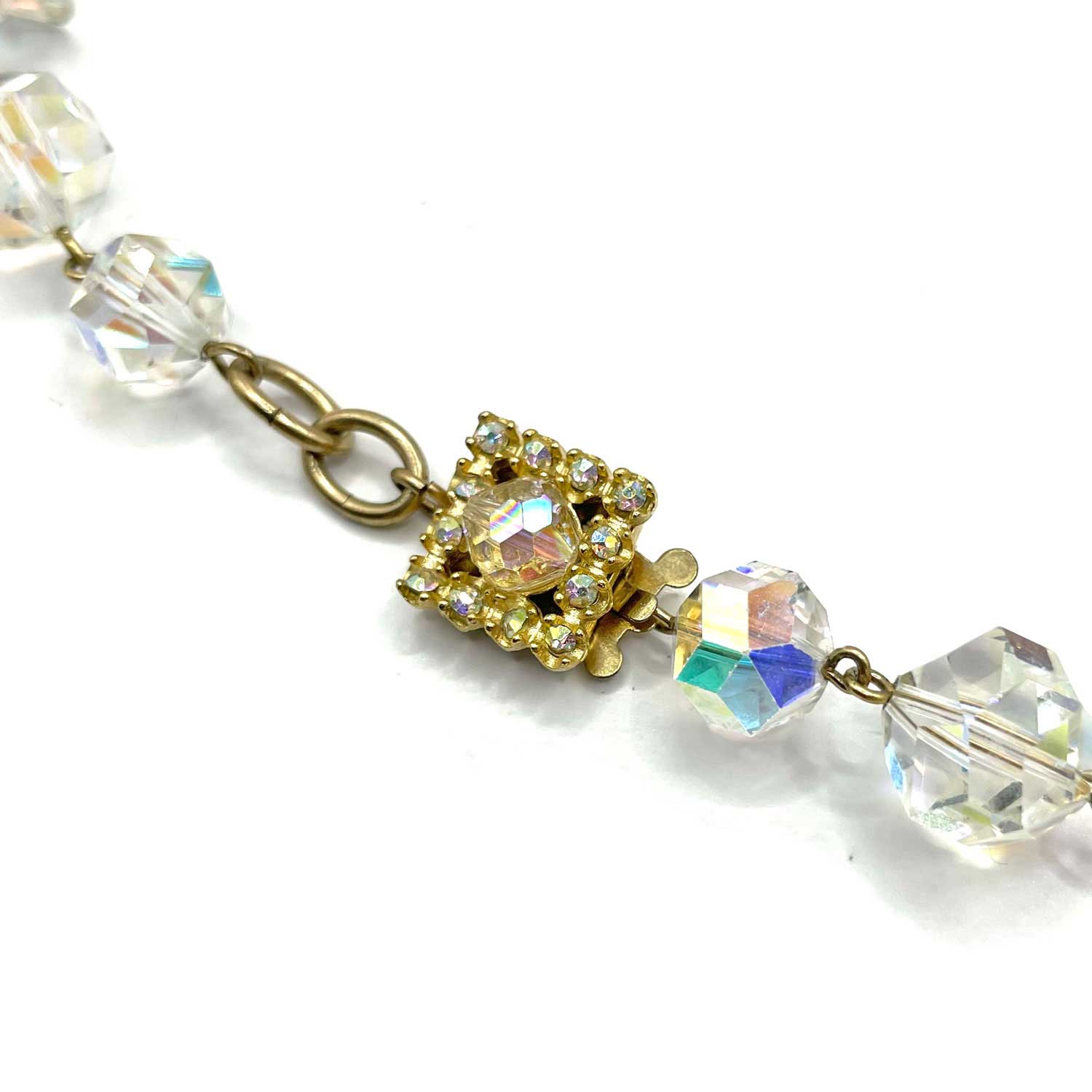 Aurora borealis crystal necklace
