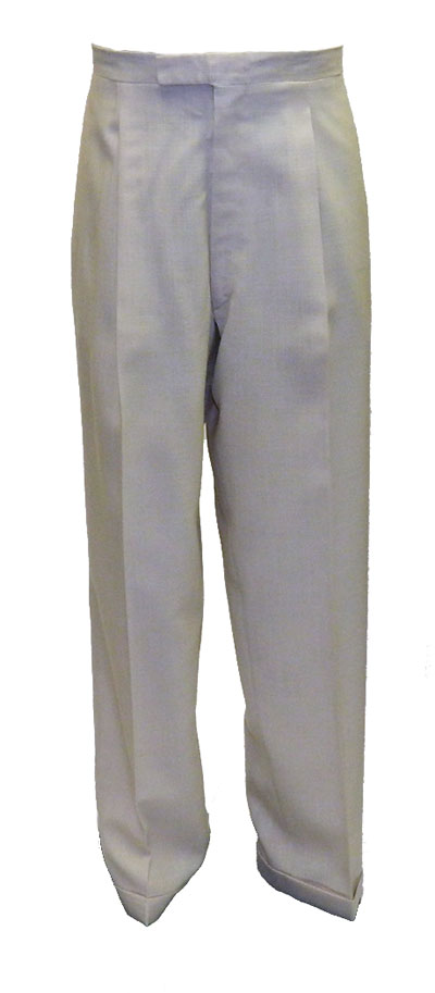 1960's single pleat linen trousers