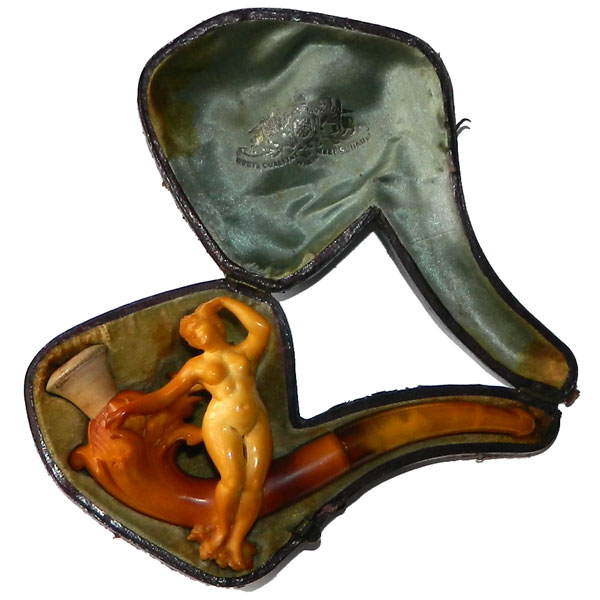 Antique art nouveau meerschaum pipe