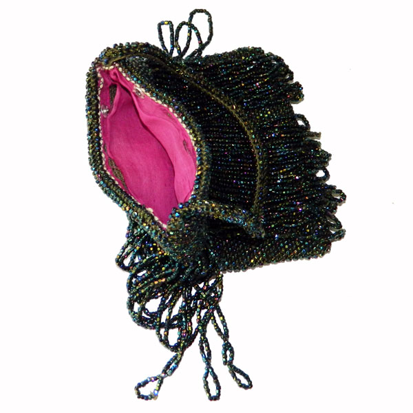 1930s green beaded purse