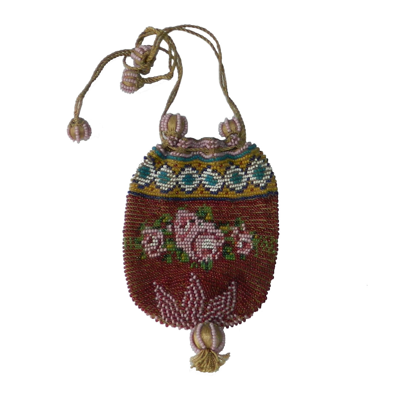 Antique beaded coin purse