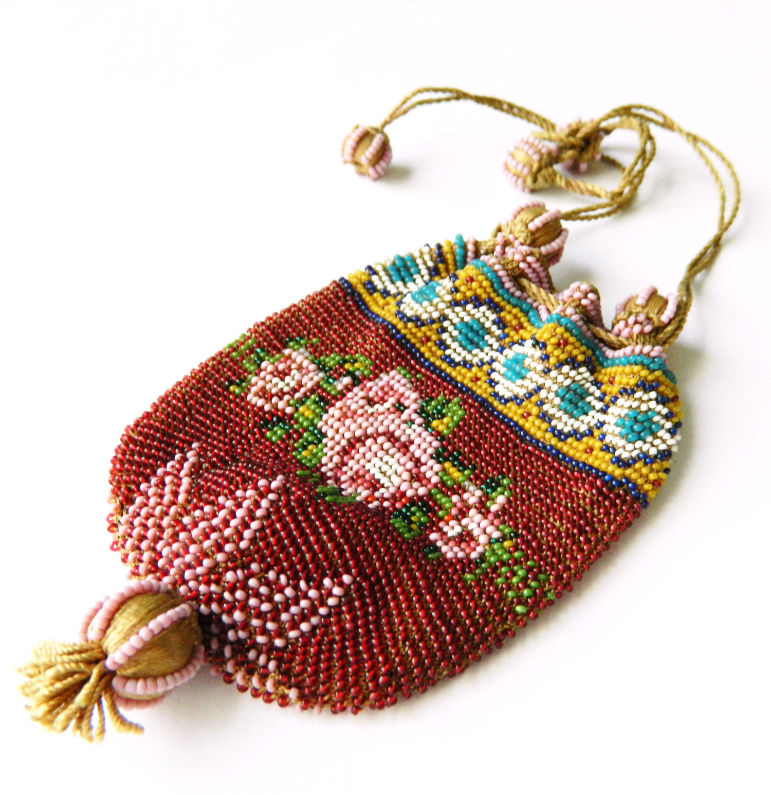 Antique beaded coin purse