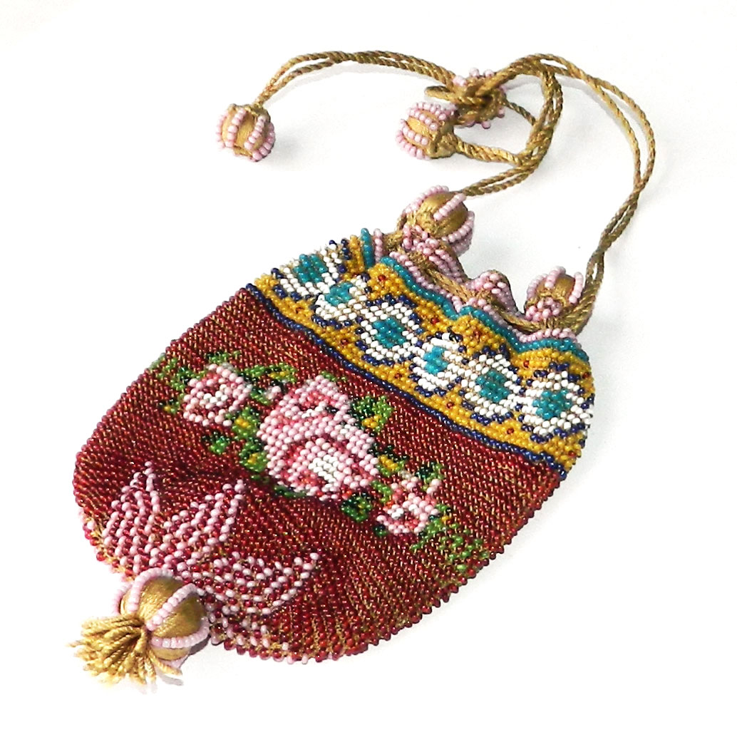 Antique beaded coin purse