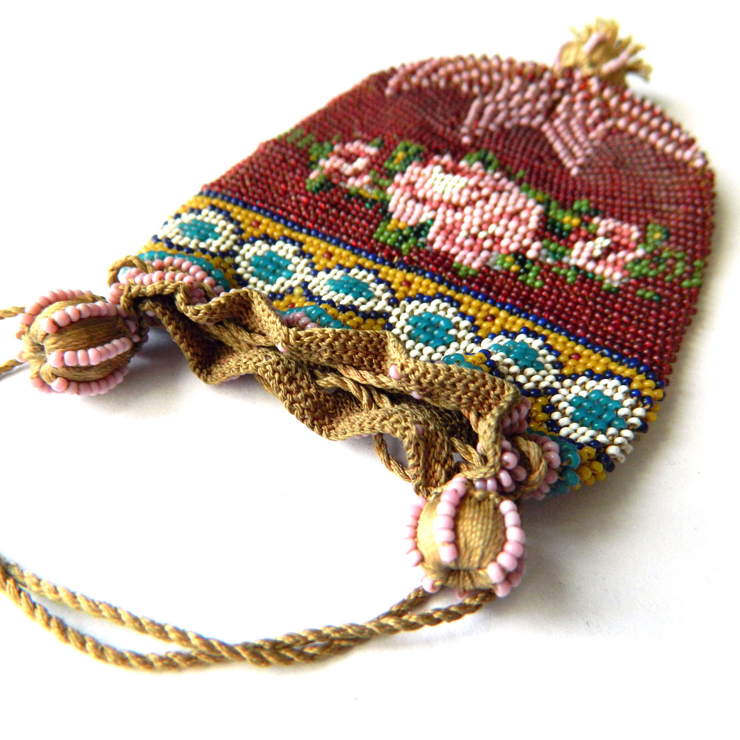 Antique beaded coin purse