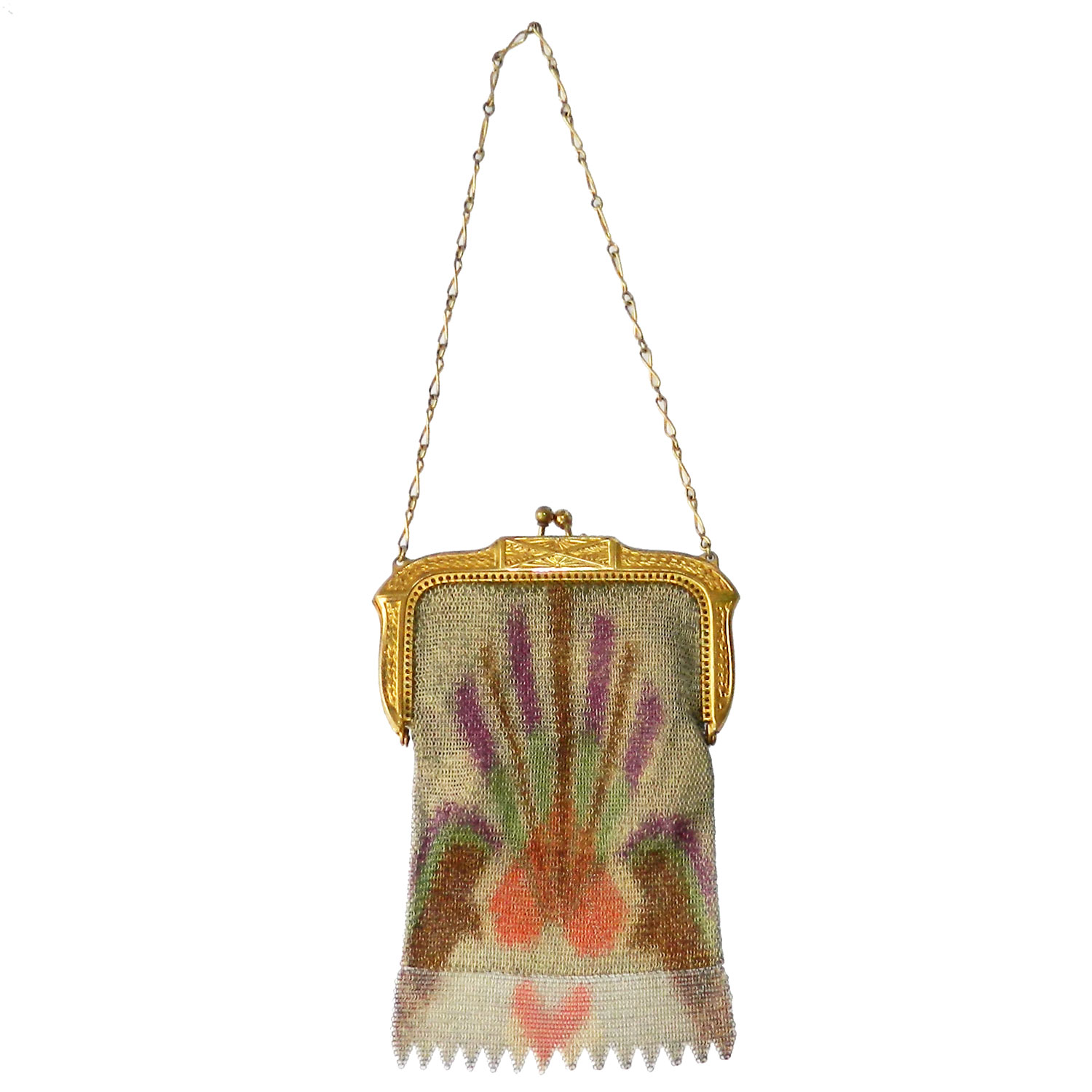 1920s Whiting and Davis mesh handbag