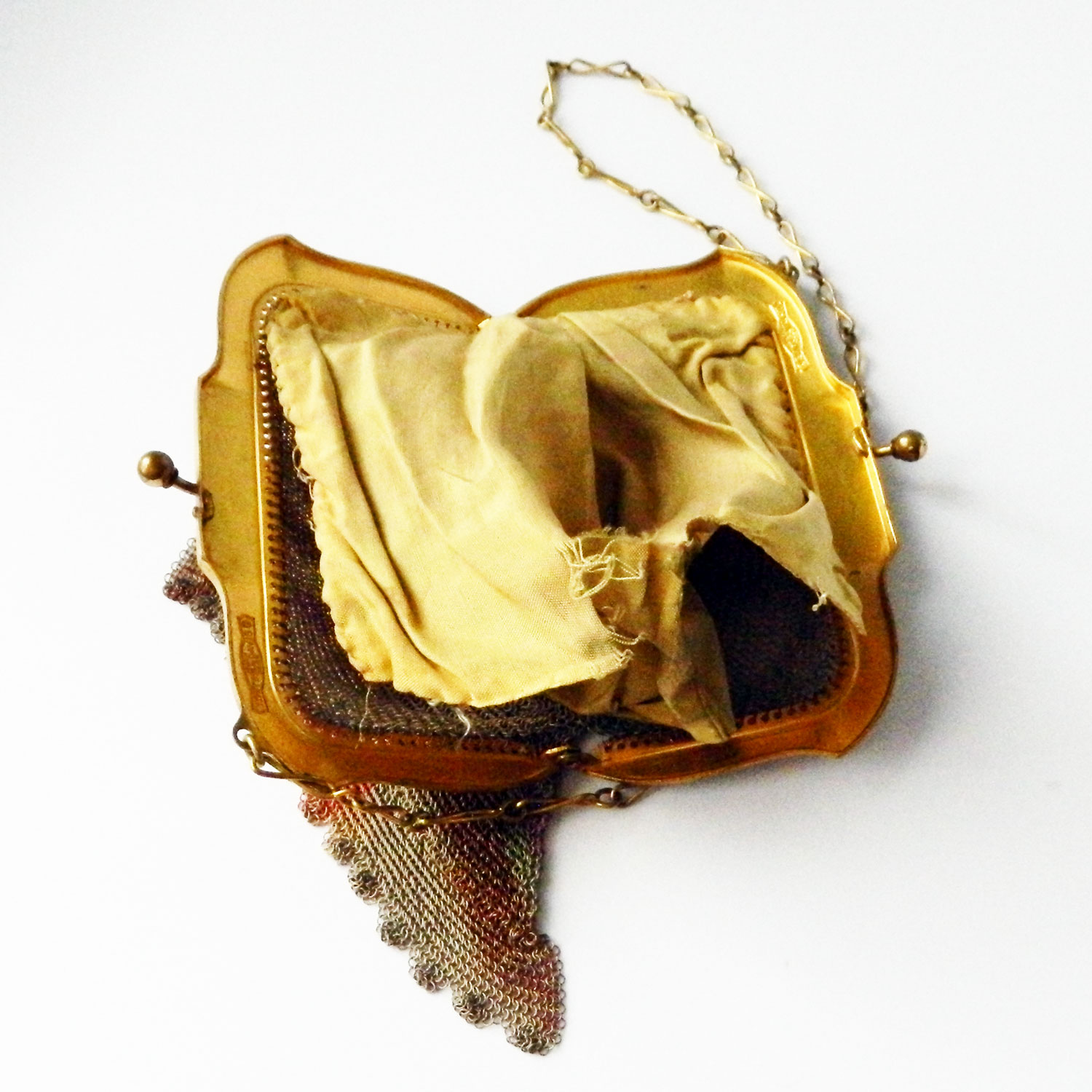 1920's air brushed mesh purse