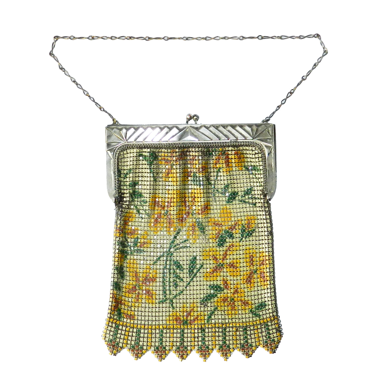 1920's Whiting and Davis mesh handbag