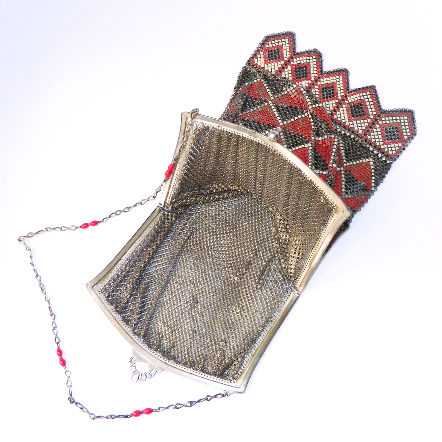 1920's Whiting and Davis mesh handbag