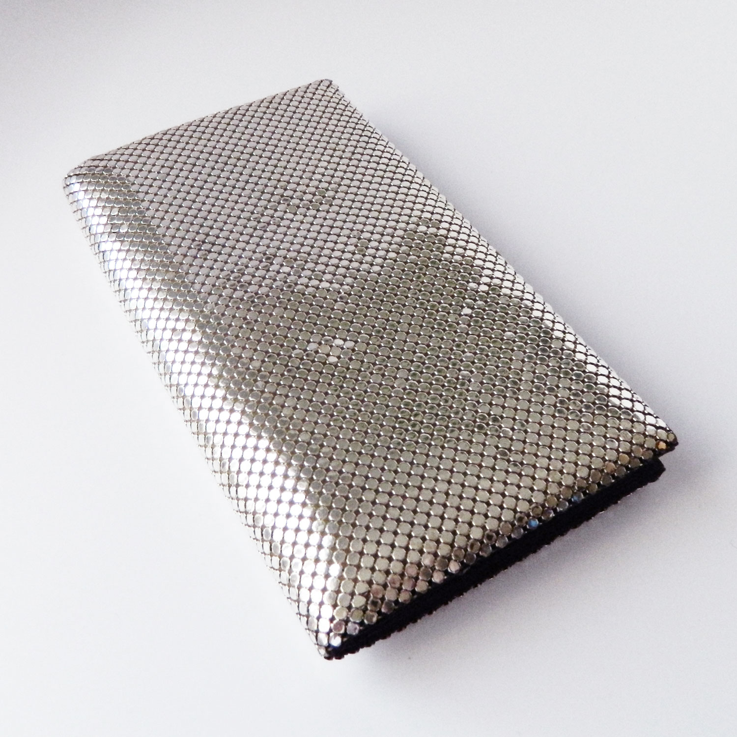 Vintage silver mesh clutch purse