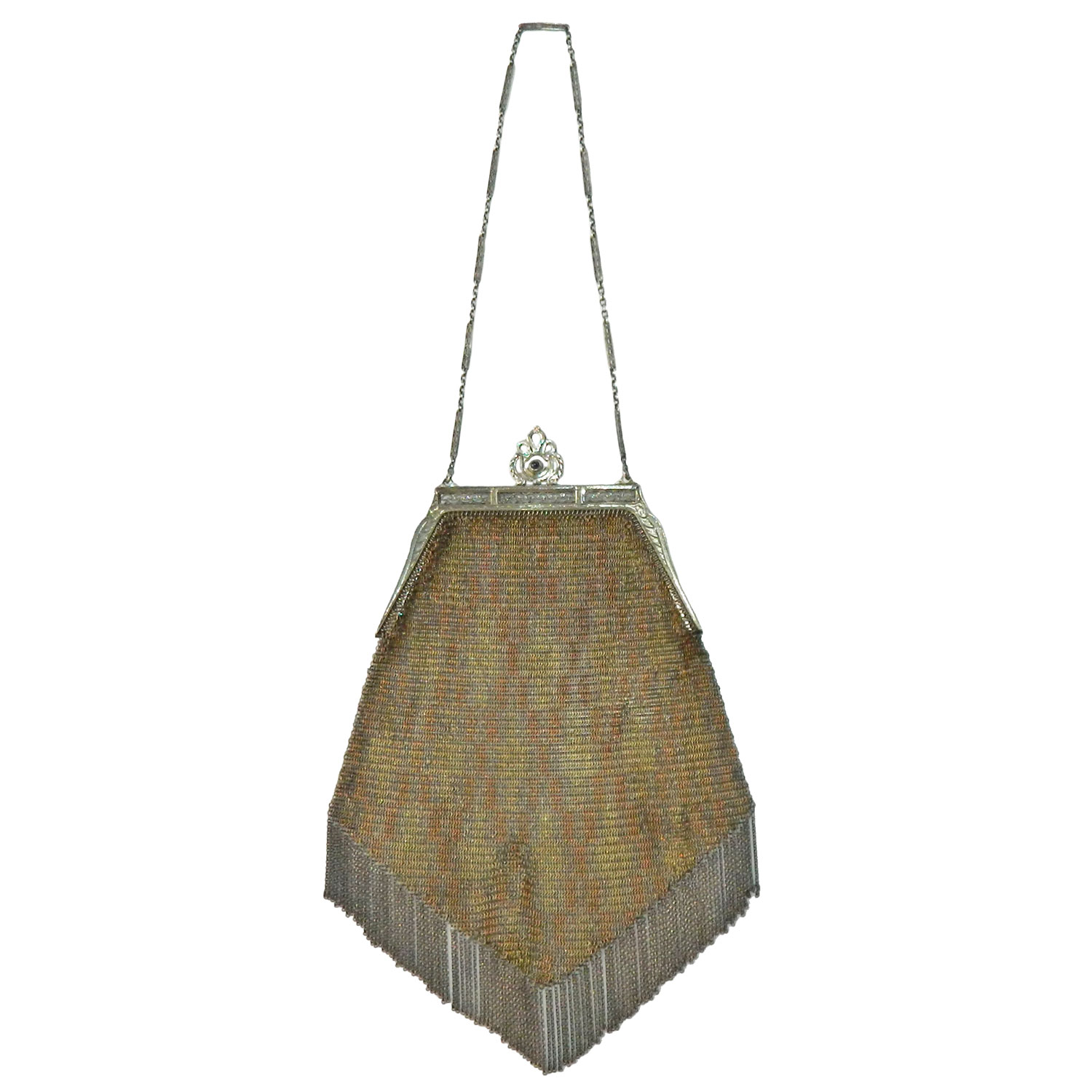 1920s sterling silver Whiting and Davis mesh handbag