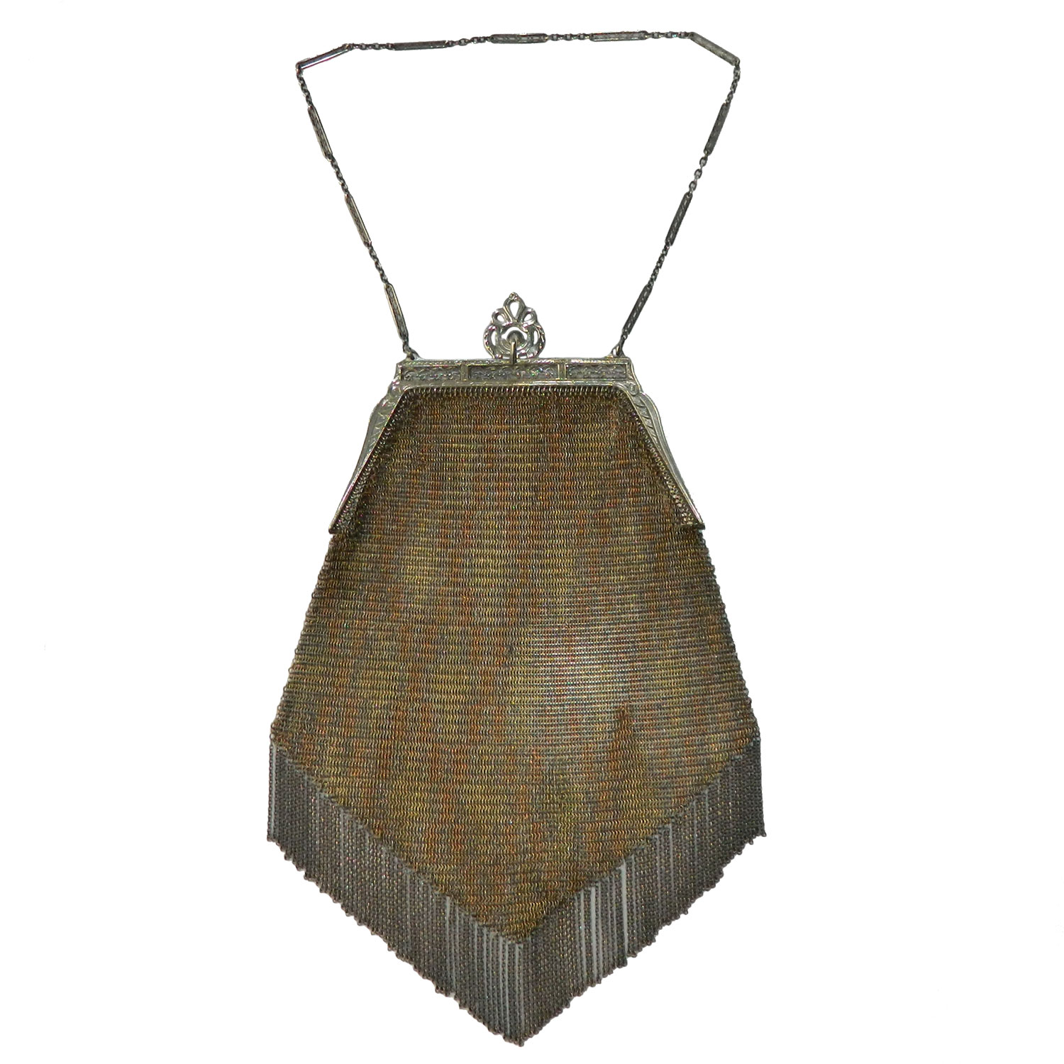 1920s sterling silver Whiting and Davis mesh handbag