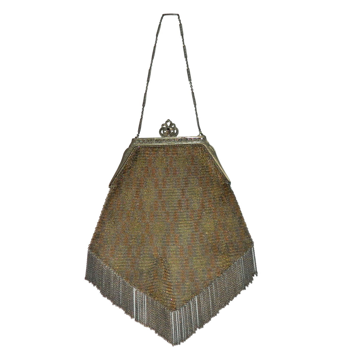 1920s sterling silver Whiting and Davis mesh handbag