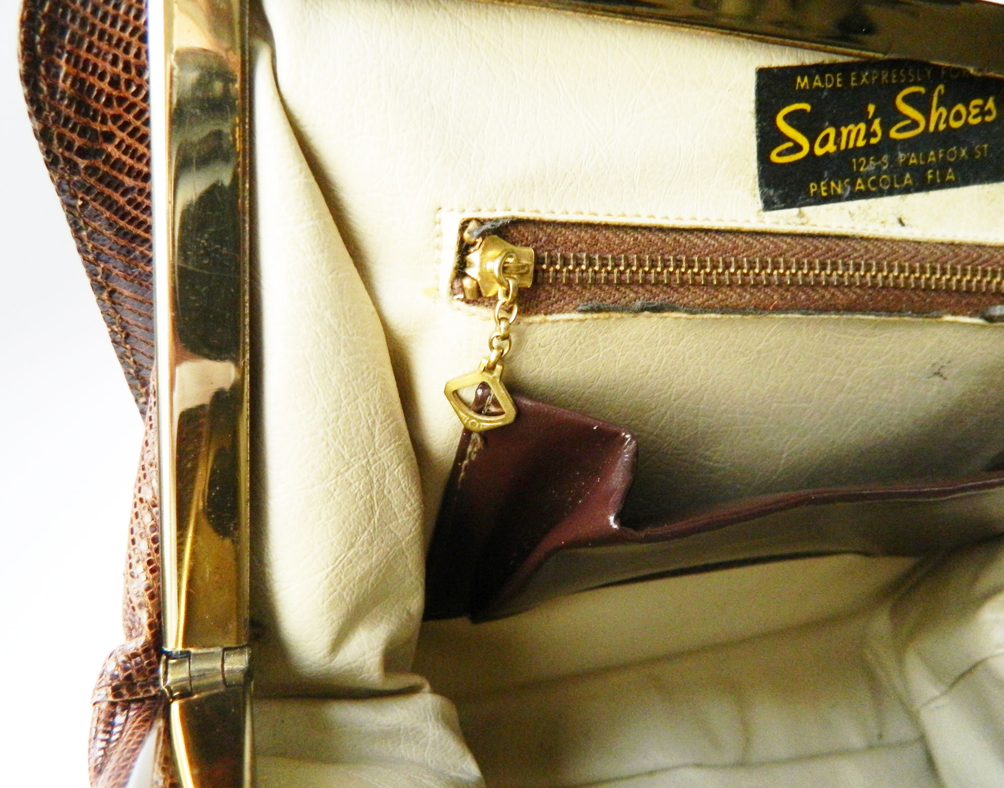 1950s lizard leather purse