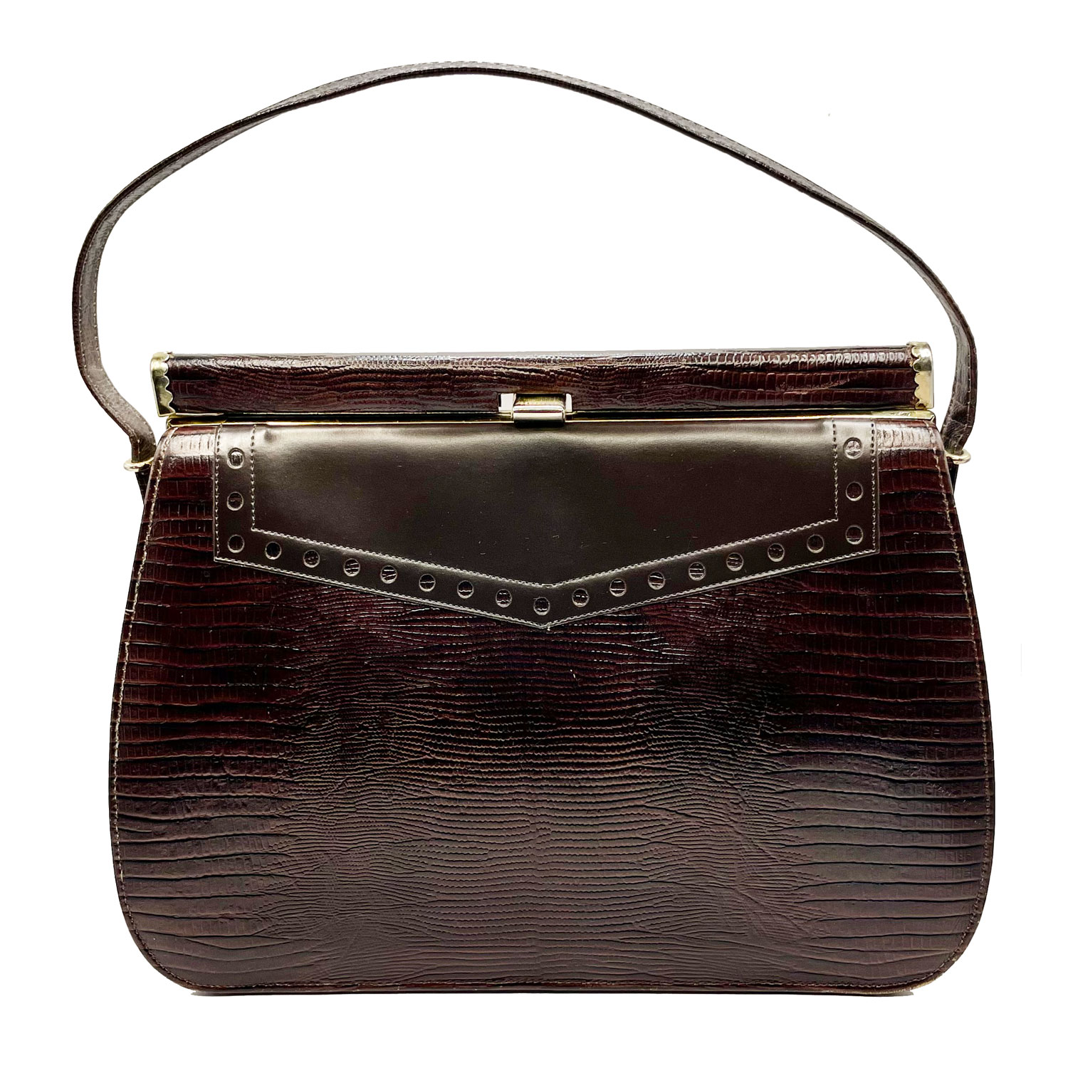 1960s Faux Lizard Leather Purse