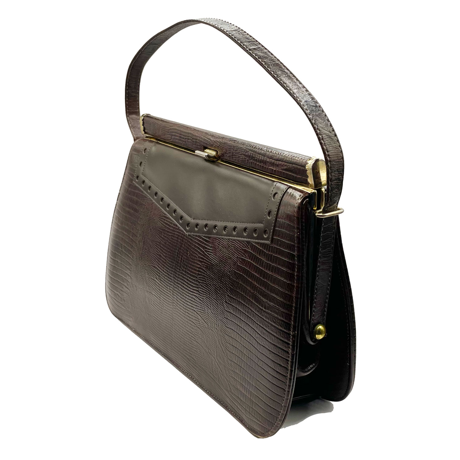 1960s Faux Lizard Leather Purse