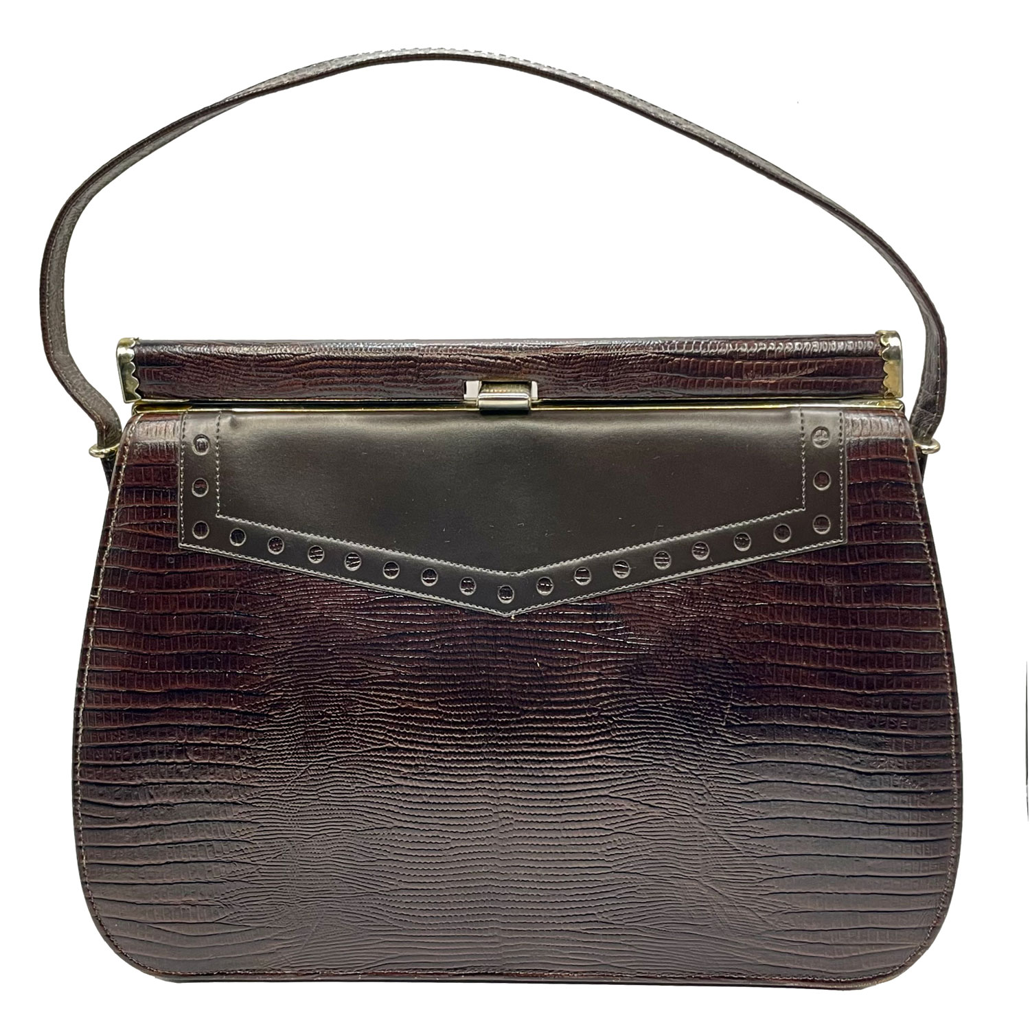 1960s Faux Lizard Leather Purse
