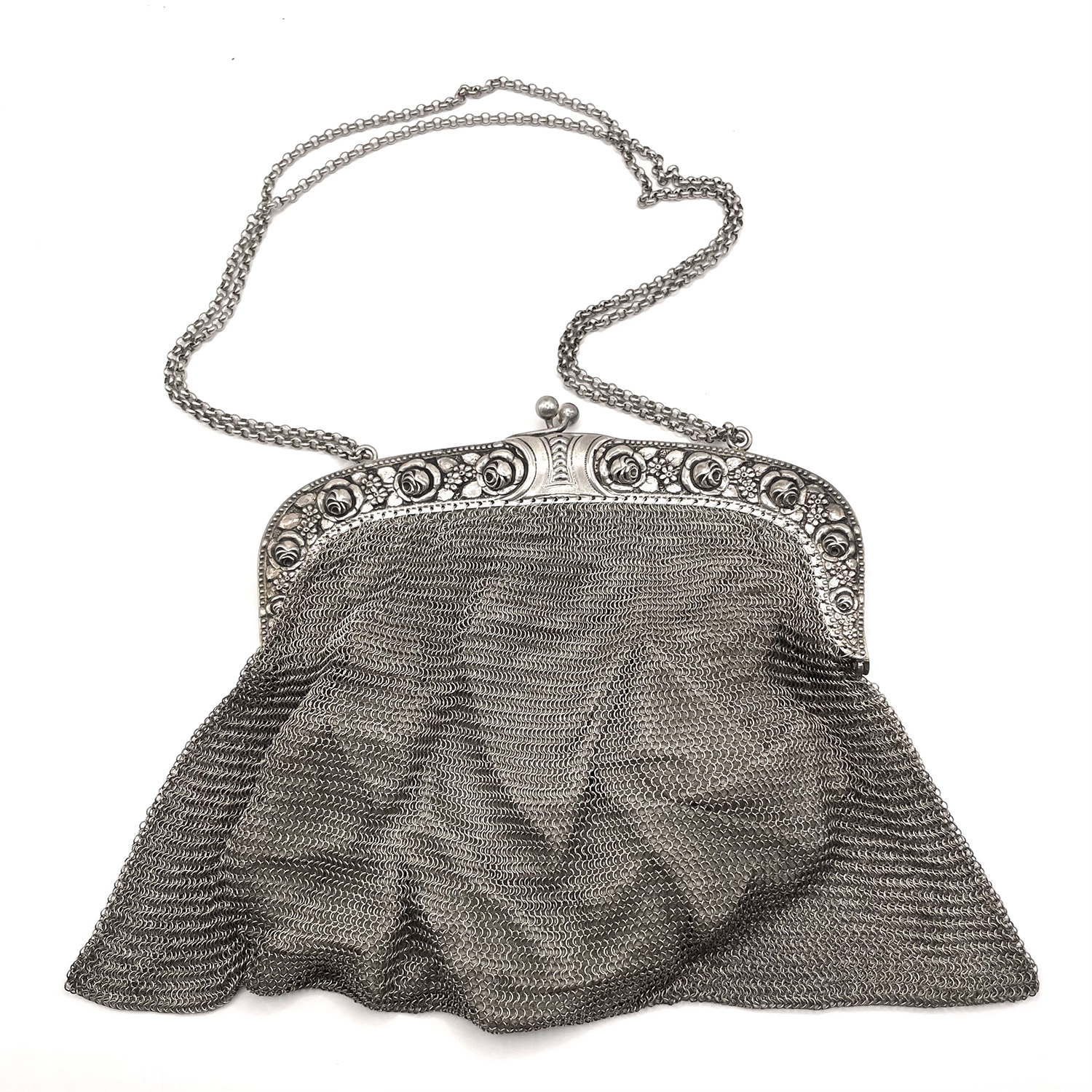 1920s 800 silver mesh handbag