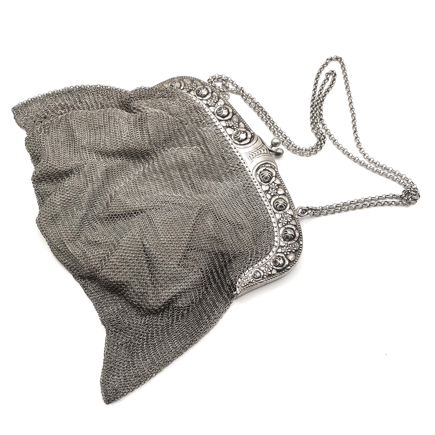 1920s 800 silver mesh handbag