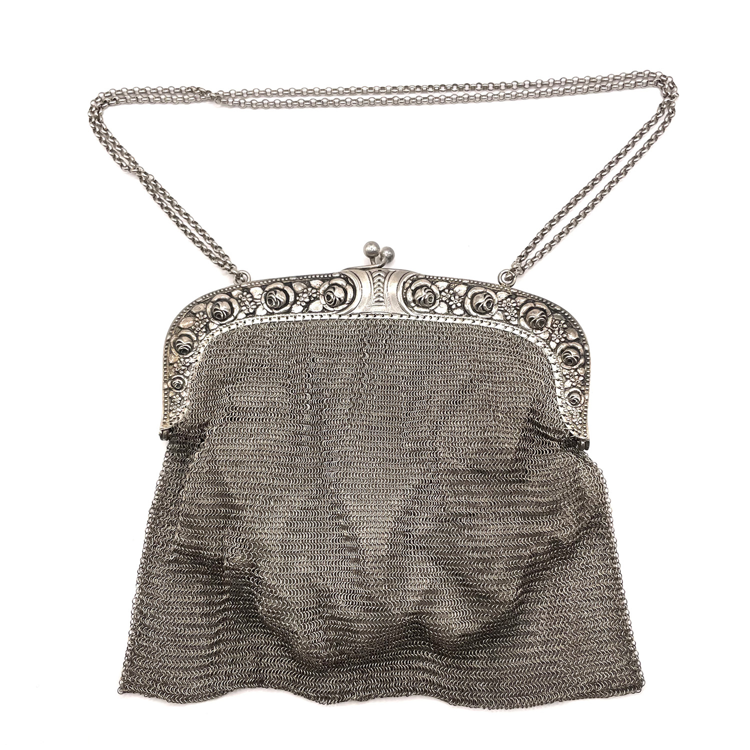 1920s 800 silver mesh handbag