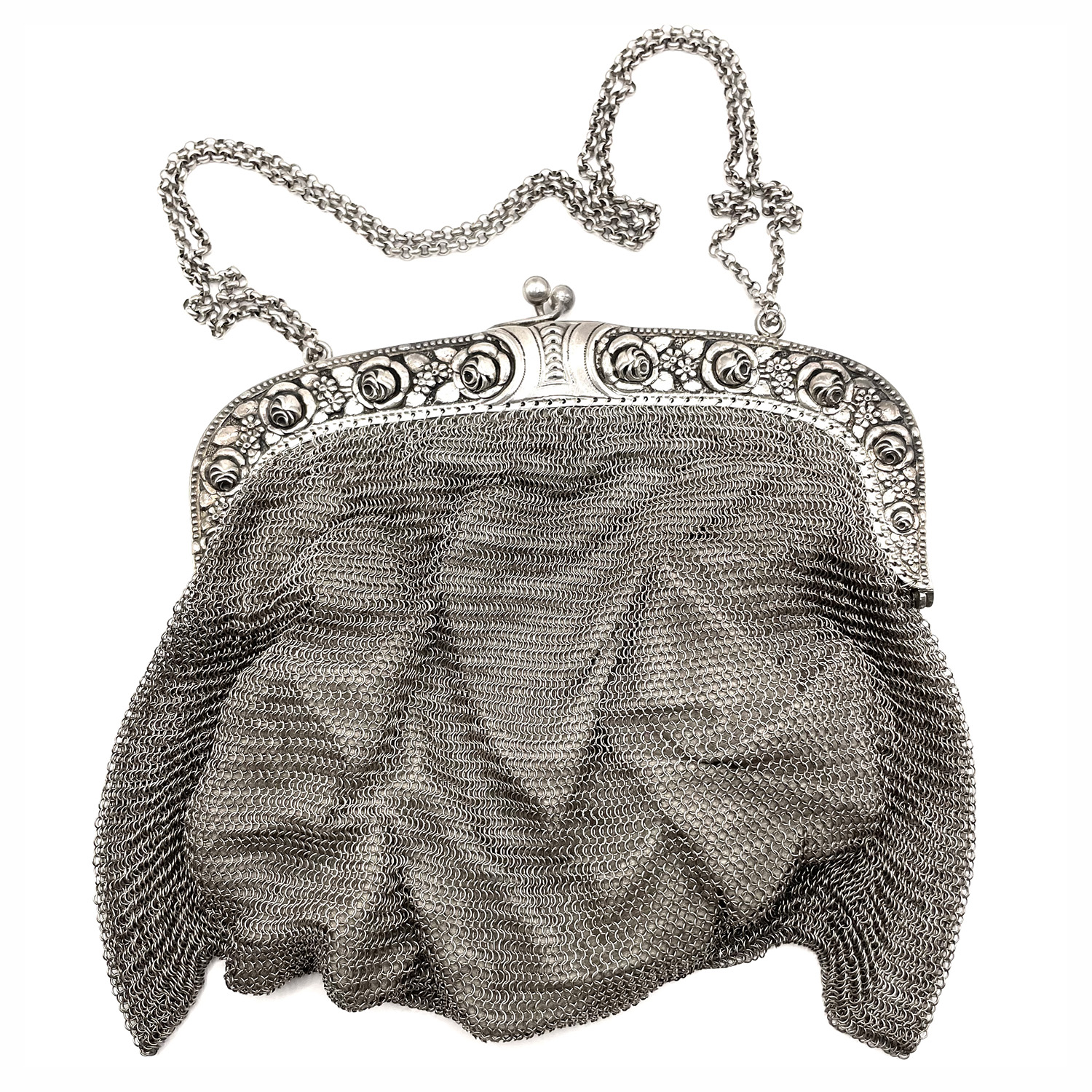 1920s 800 silver mesh handbag