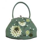 Vintage floral beaded purse