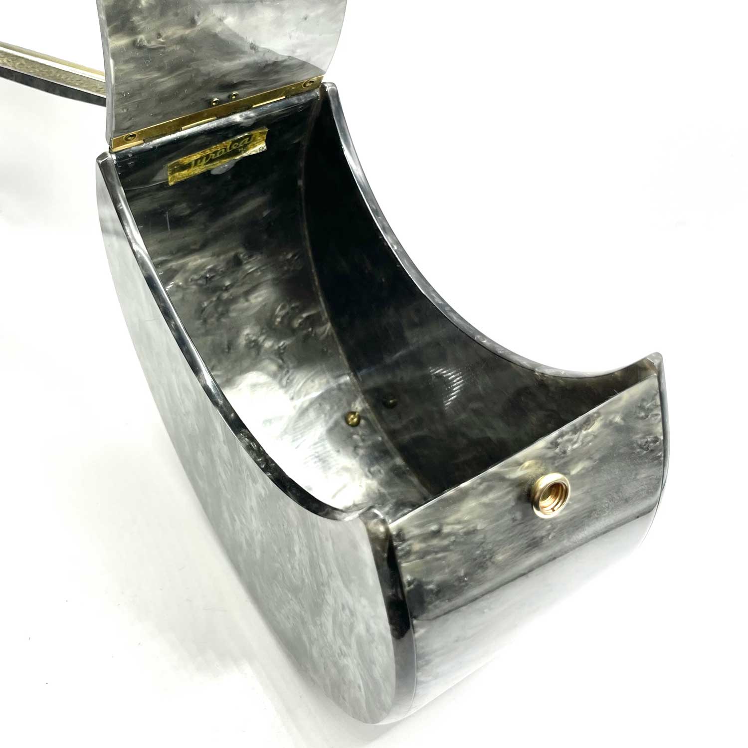 1950s Silver Lucite Box Purse