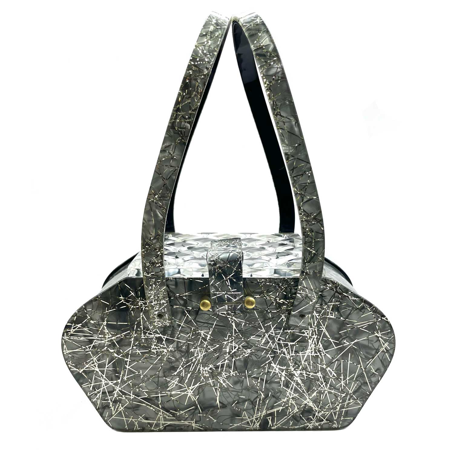 1950s Confetti Lucite box purse