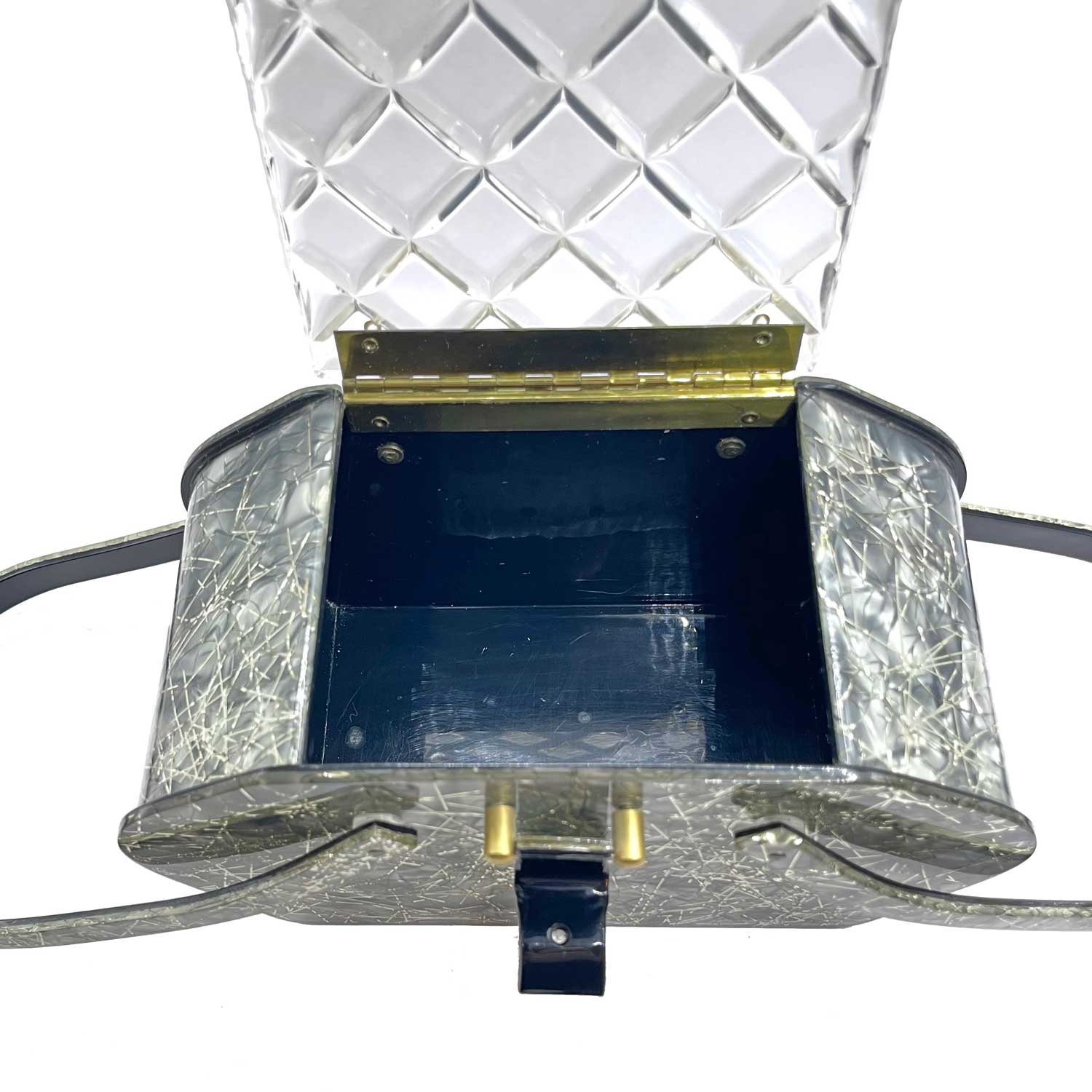 1950s Confetti Lucite Box Purse