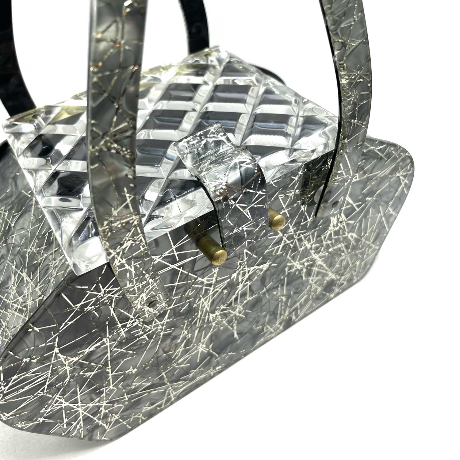 1950s Confetti Lucite Box Purse