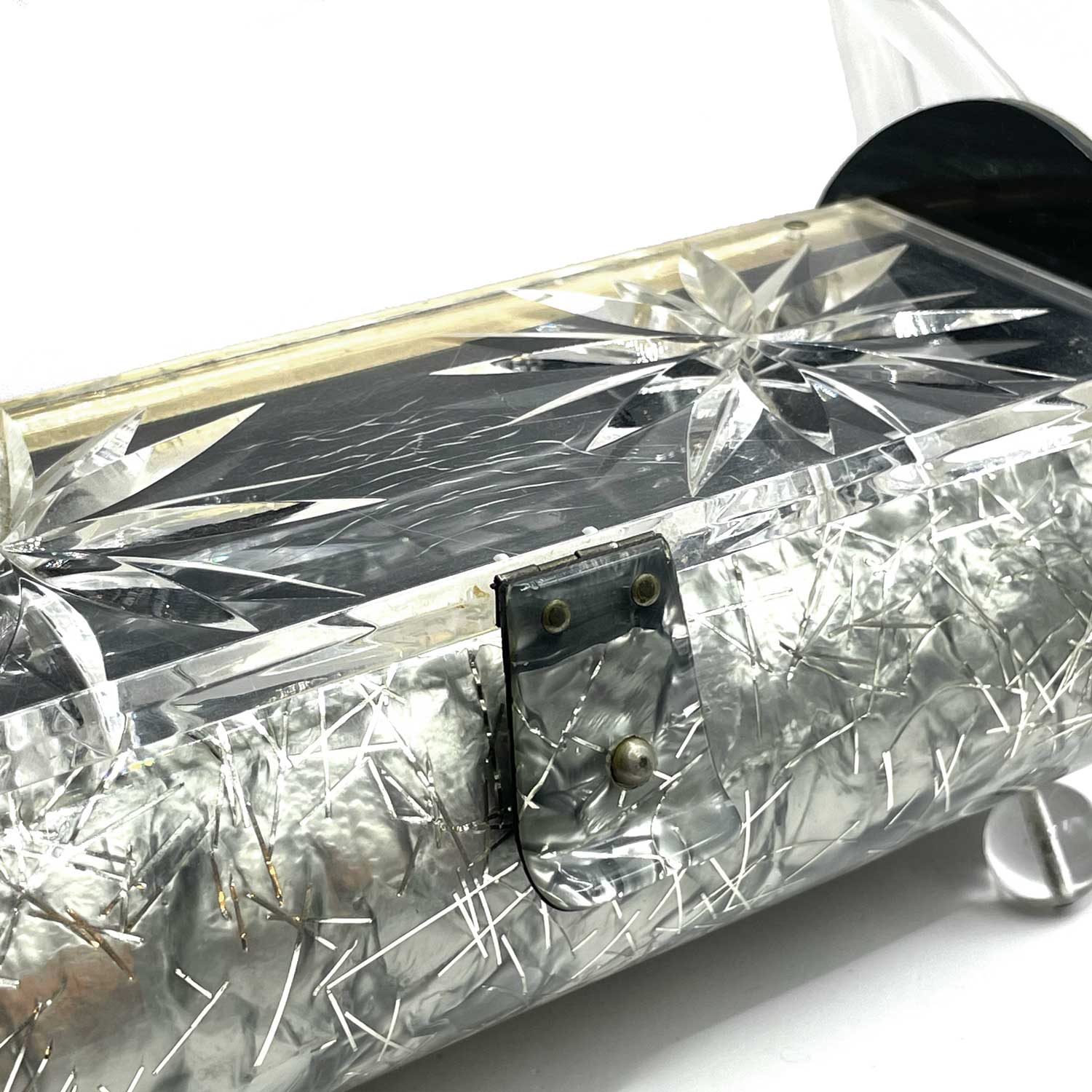 1950s Confetti Lucite box purse