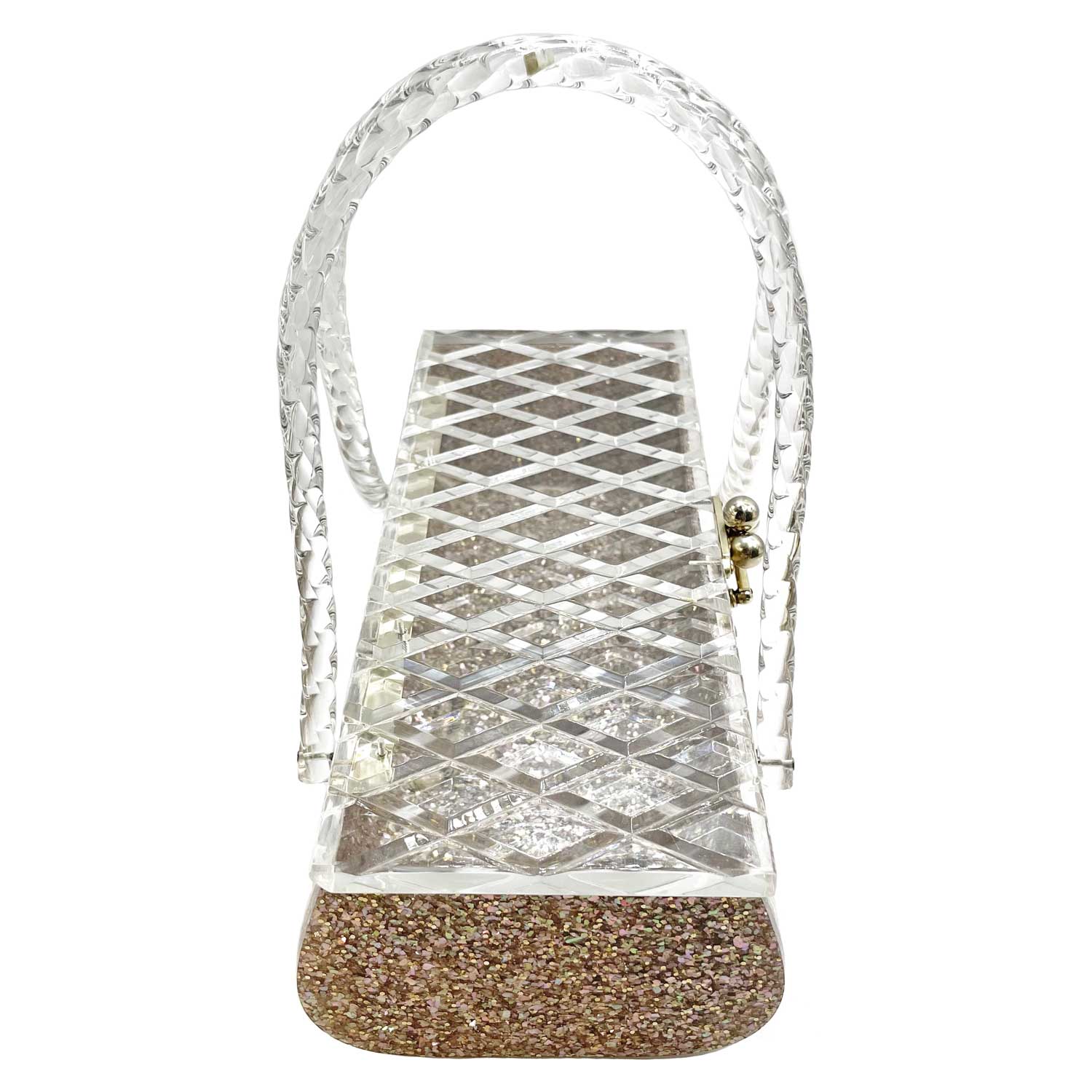1950s Florida Handbags Confetti Lucite Box Purse
