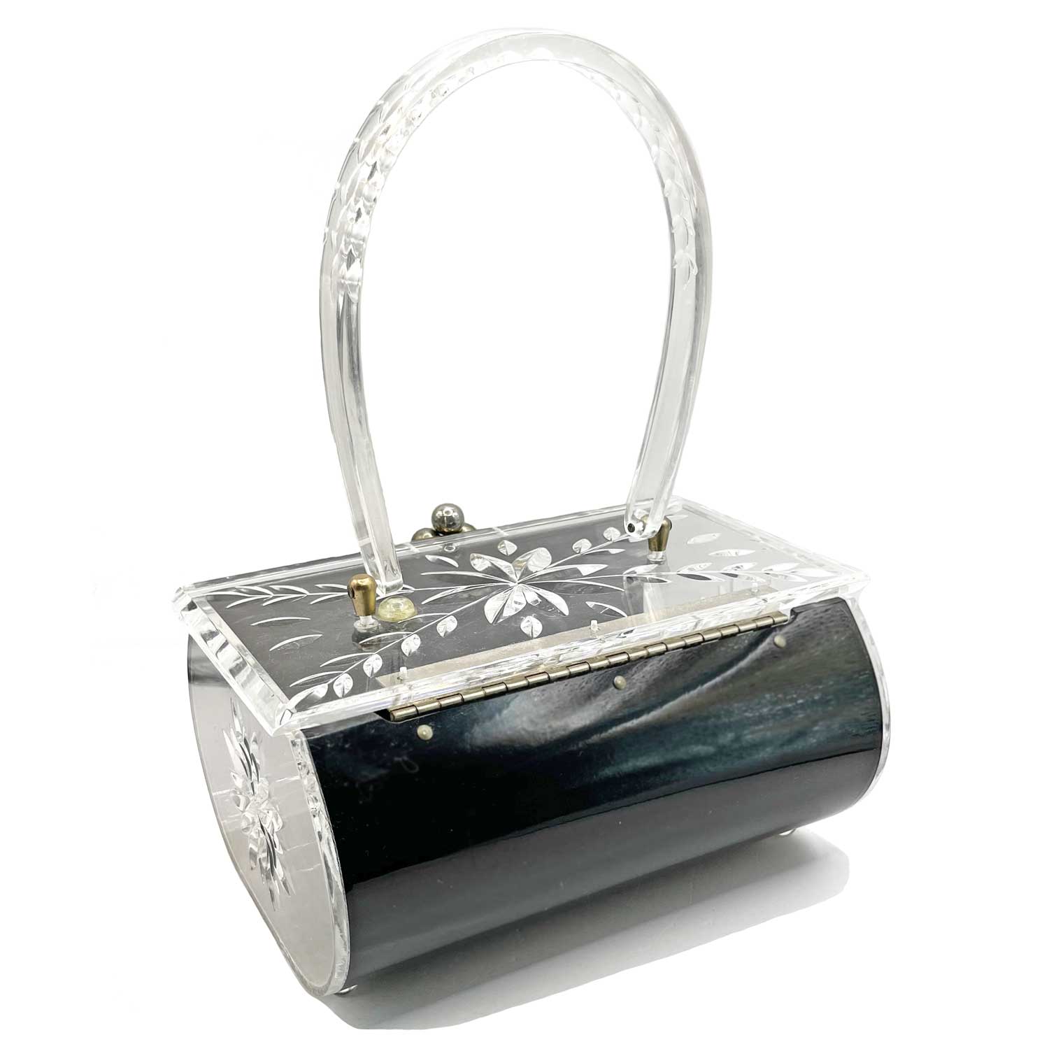 1950s Charles S Kahn Lucite Box Purse