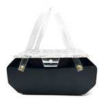 1950s Black Lucite Box Purse