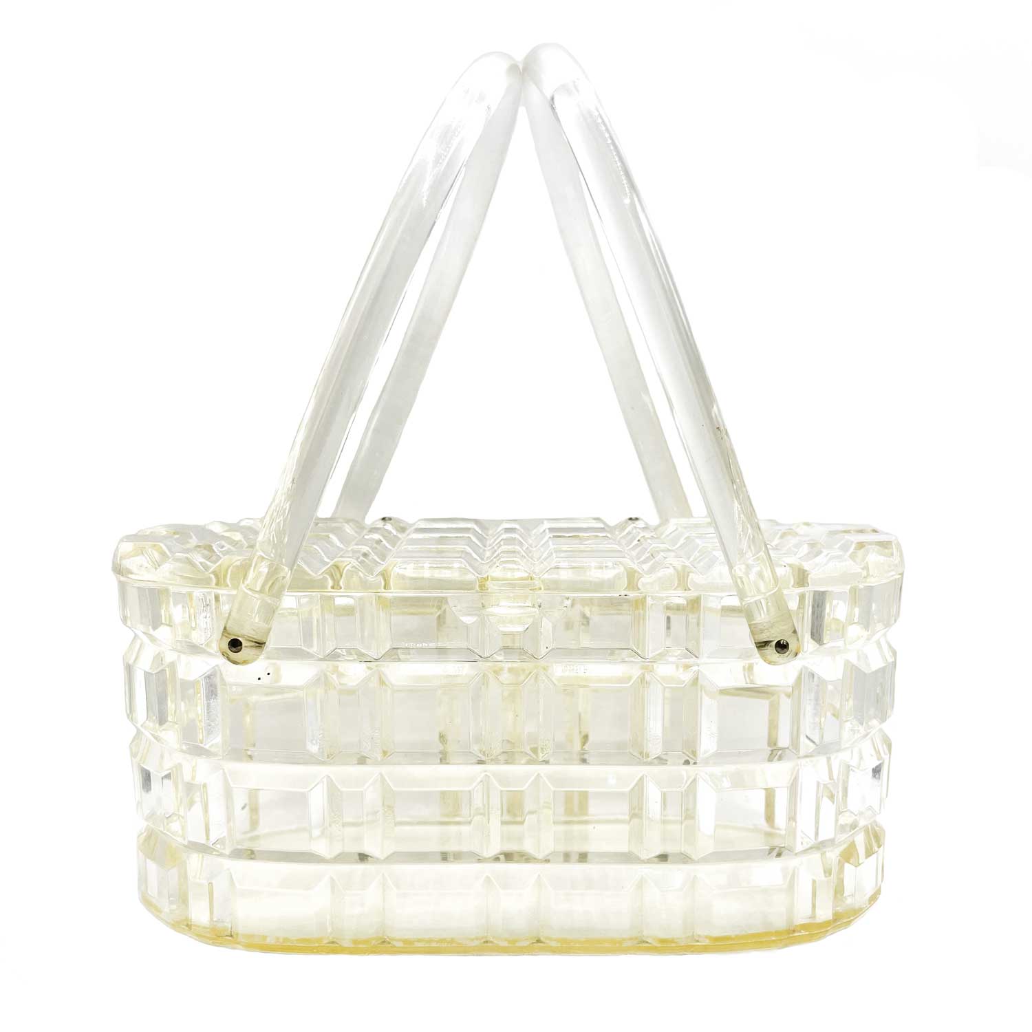1950s Clear Lucite Box Purse