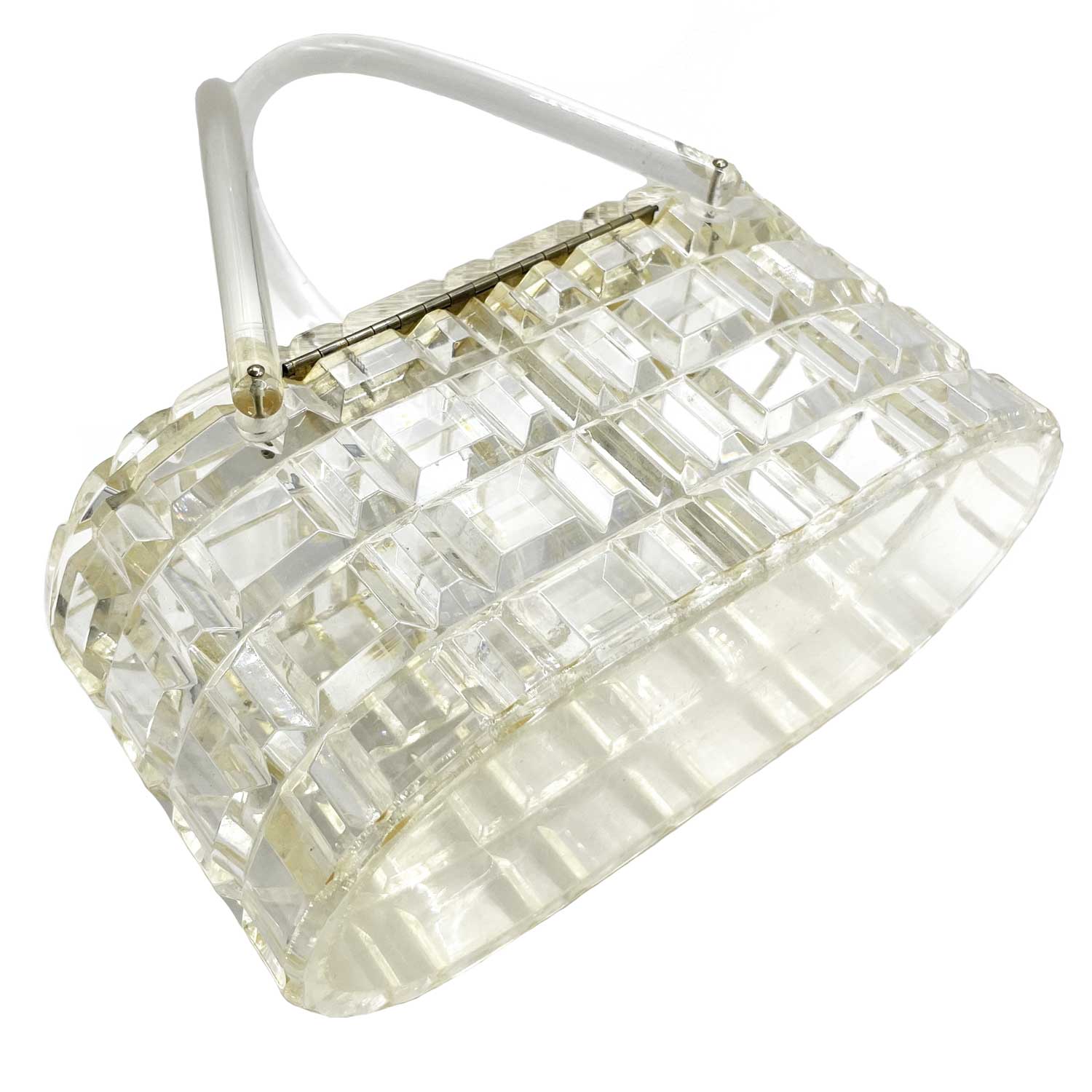 1950s Clear Lucite Box Purse