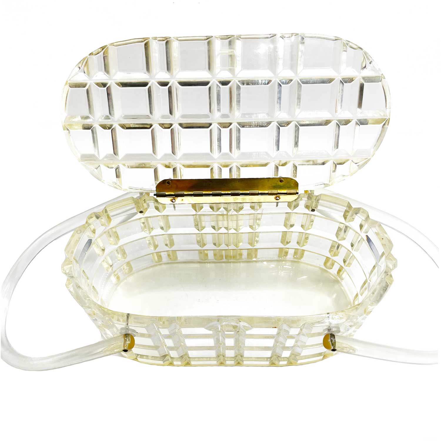 1950s Clear Lucite Box Purse