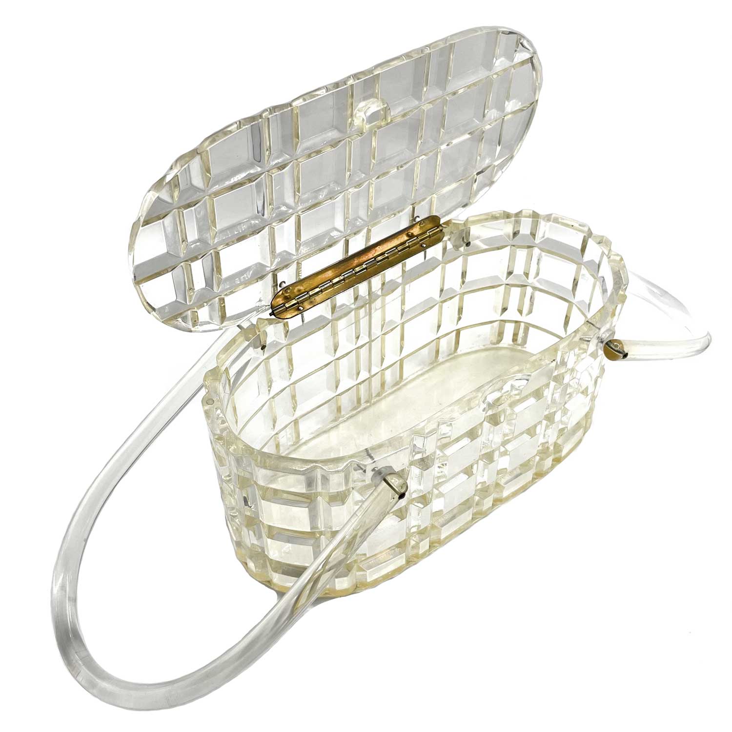 1950s Clear Lucite Box Purse