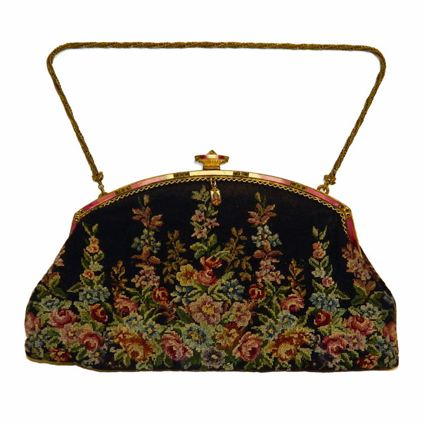 antique needlepoint handbag