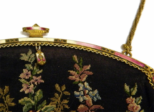 antique needlepoint  purse