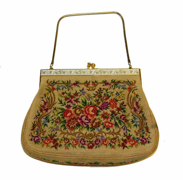 Antique needlepoint purse
