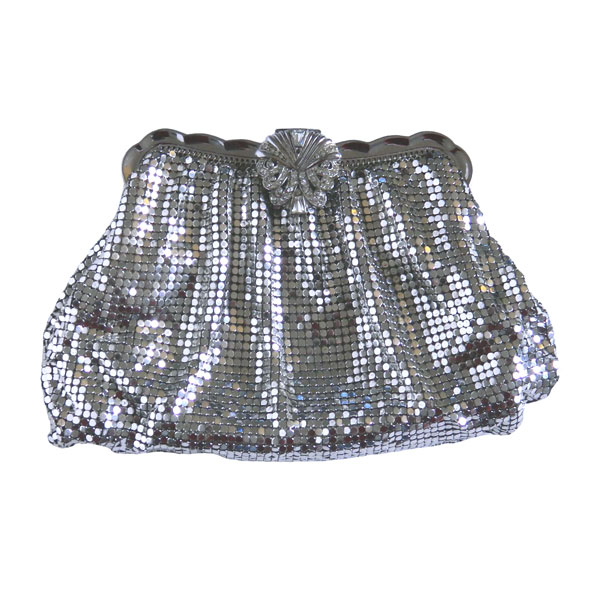 Silver Whiting and Davis mesh handbag