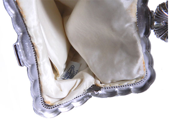 Silver Whiting and Davis mesh clutch purse
