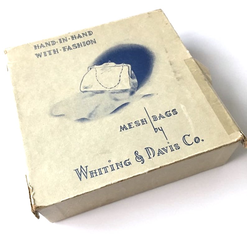 Whiting and Davis mesh purse